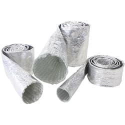 ALUMINISED SLEEVE 1-1/8-1-1/2"SILVER FINISH 1 meter / 3 ft