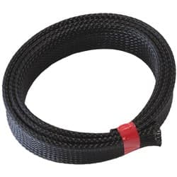 1" 1 METER HEAT FLEX BRAID BLACK TIGHT WEAVE HIGH COVERAG