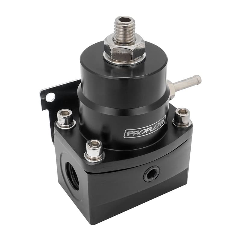 Proflow Fuel Pressure Regulator, EFI Economy Black, Billet 40-65 PSI, -06AN Ports